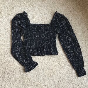 Forever 21 Black Polka Dot Top